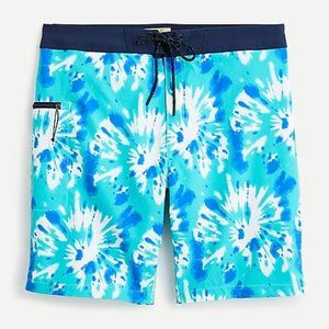 J. Crew 9" Stretch Eco Boardshort in Tie-Dye Print